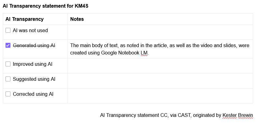 AI transparency statement